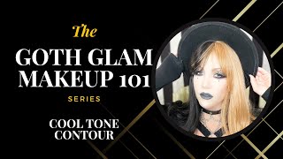 Goth Glam Makeup, Cool Contour Shades for Pale Skin and Alt Girl Makeup