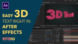 3D Text Animation in After Effects | After Effects Tutorial | No Plugins