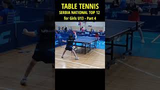 Serbia National TOP 12 for Girls U13 - Bečej 26. 5. 2024. - Part 4 -#tabletennis