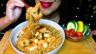 ASMR Shrimp & Onion Ramen Noodles | And Shrimp & Green Onion | Eating Sounds | No Talking