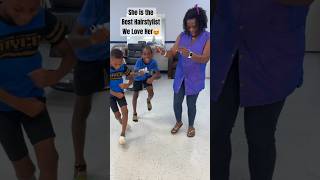 Salon Dance Break 🤣🫶🏾 #ynshair #shortvideo #locs #girlbarber #shortsfeed