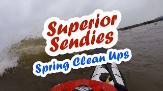 Spring Clean Ups | Superior Sendies | Ep 13 | Sea Kayak Surfing Beat Downs on Lake Superior