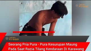 SEORANG PRIA PURA - PURA KESURUPAN PADA SAAT MAU DI TILANG