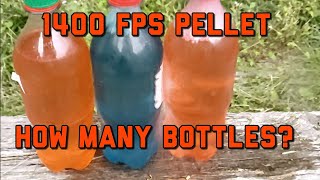 How Many Water Bottles Will a 1400fps Pellet Go Through?