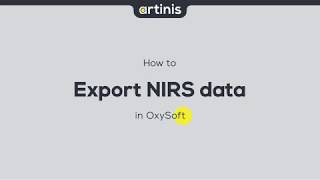 How to export your NIRS data in OxySoft