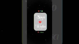 Subo❤Trisika love whatsApp status | new status | viral status #nameart #shorts | S❤T name status