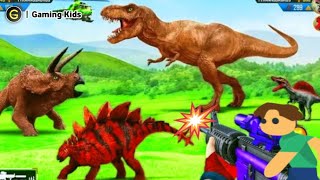 DINOSAUR HUNTER GUN GAMES ANDROID GAMEPLAY SNIPER 😱 | Real Dino Saurs Hunting !