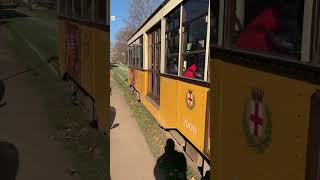 Legendary ride with an iconic Tram 1, in Milan #shortvideo #tram #shortsvideo #milan #italy