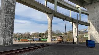 Union Pacific double stack train in Portland Oregon on April 3 2021