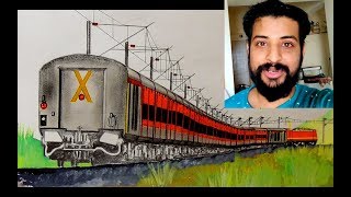 My first VLOG ! - Geetanjali Express cruises through Greenery - Drawing