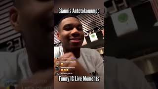 Giannis Anteokounmpo Funny IG Live Moments