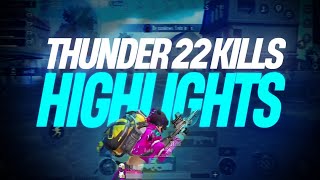 SOLO 22 KILLS 🔥| BGMI HIGHLIGHTS | 8TE THUNDER