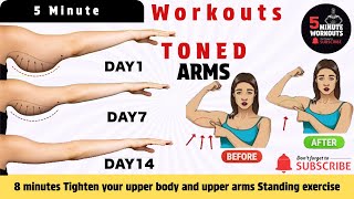 8 minutes Tighten your upper body and upper arms 🔥 Standing exercise By 5 Minute Workouts