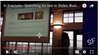 In Evernote - Searching for text in Slides, Business Cards and Documents