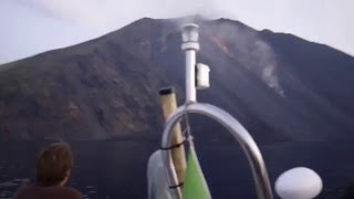 Sailing around Stromboli before it got dark