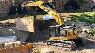 Concrete pour and shoring removal, 9/7/2023