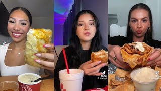 TikTok mukbang compilation |raising canes,chipotle bowl Mac d and moreee