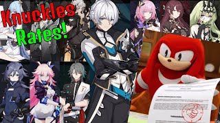 Knuckles Rates the 13 Flame Chasers! - Honkai impact 3rd