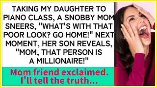 Snobby Mom friend Mocks me at Piano Class, Her Son Drops a Bombshell About my Wealth