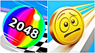 Ball Run 2048 Vs. Coin Rush - All Level Gameplay Pt 2 Android iOS #gameplay