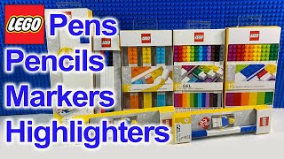 Lego Pen, Pencils, Markers, Highlighters & Pencil Box | Lego stationery bought from Legoland Windsor