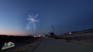 Mt. Bike Rides -  St. Rose Pkwy Trail from M Resort to Seven Hills Dr w/ Fireworks (Insta360 One R)