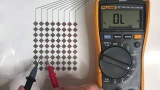 02. Check crosstalk between adjacent rows/columns of printed electrode