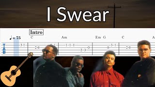 I Swear - Guitar Solo Tab Easy