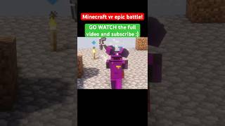 Epic battle in Minecraft Vr #shorts #skyblock #minecraft #vr #virtualreality #funny #battle #gaming