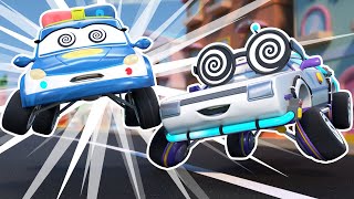 Oh no! Mad scientist hypnotizes the Police Car! | Crazy Kids Adventure | Cars  Rescue for Kids