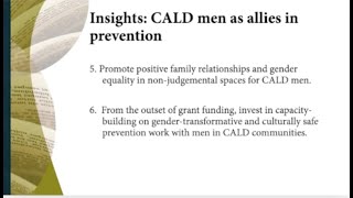 Part 2 Webinar: Prevention of violence and safer pathways to services with CALD communities