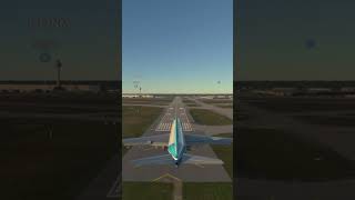 Landing the 747 with my new joystick in Microsoft Flight Simulator