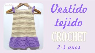 Vestido TEJIDO a Crochet o Ganchillo – ¡Adaptable! Tutorial en español ❤️ | Lesly Vallejos