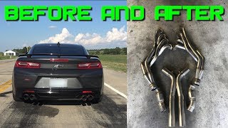 BEFORE/AFTER 6th Gen SS Longtube Headers with NPP mufflers