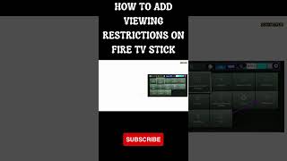 HOW TO ADD VIEWING RESTRICTIONS ON FIRE TV STICK #shorts #shortvideo #firetv #amazon