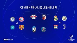 UEFA Şampiyonlar Ligi'nde çeyrek ve yarı final eşleşmeleri belirlendi