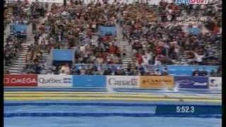 Montreal 2005 - men's 800m freestyle final - Hackett sets  world record