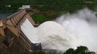 Sri Sailam Dam Good View With  Opened 8 Gates