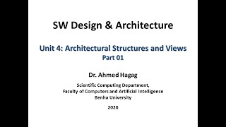 SW Design & Architecture - Unit04 - Part01 تصميم وهيكلة البرمجيات – الفصل الرابع – الجزء الأول