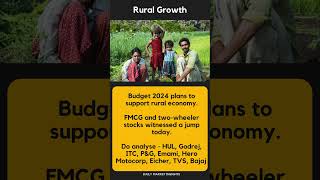 Budget 2024 plans to support rural growth - FMCG and two-wheeler stocks jumped