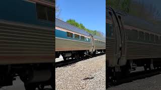 Amtrak's Downeaster rocks the Yarmouth Junction Diamond on its way to Boston