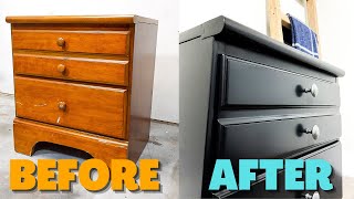 How To Paint Furniture Black | SMOOTH RESULTS