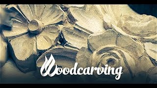 Wood Carving Wreath of Flowers ►► Резьба по дереву Цветы Барокко