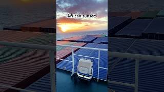 African sunset.!! #container #vessel #travel #sailing #sunset #wakawaka #africa