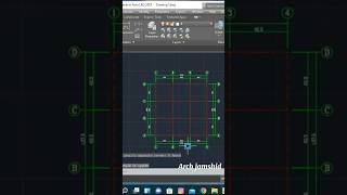 Dimension & Name Axis Plan in AutoCAD with YQArch Plugin#autocad #architecture#architects #drawing