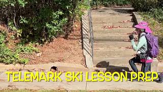 Telemark Ski Lesson Prep - The Chicken Walk - Miss Moonshine in the Wilds of Atlanta