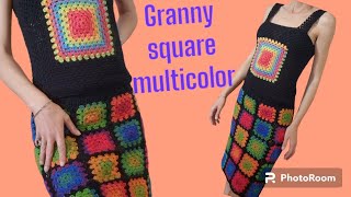 Canotta e gonna GRANNY SQUARE @elenagabryela