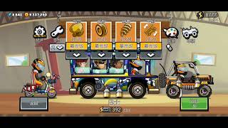 trying to make a world record of bus in landing drive on hill climb racing 2 chinese version