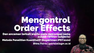 Mengontrol order effects