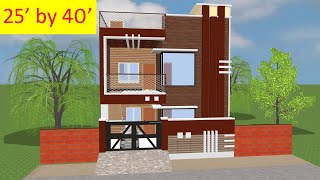 25 by 40 house plan with interior  east facing with car parking  urduhindi | Property Plans